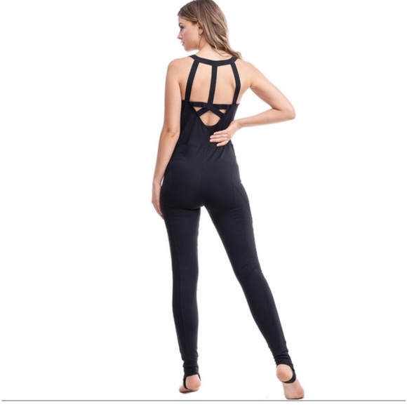 Harmony jumpsuit onesie plum crisscross back size M - Picture 2 of 15